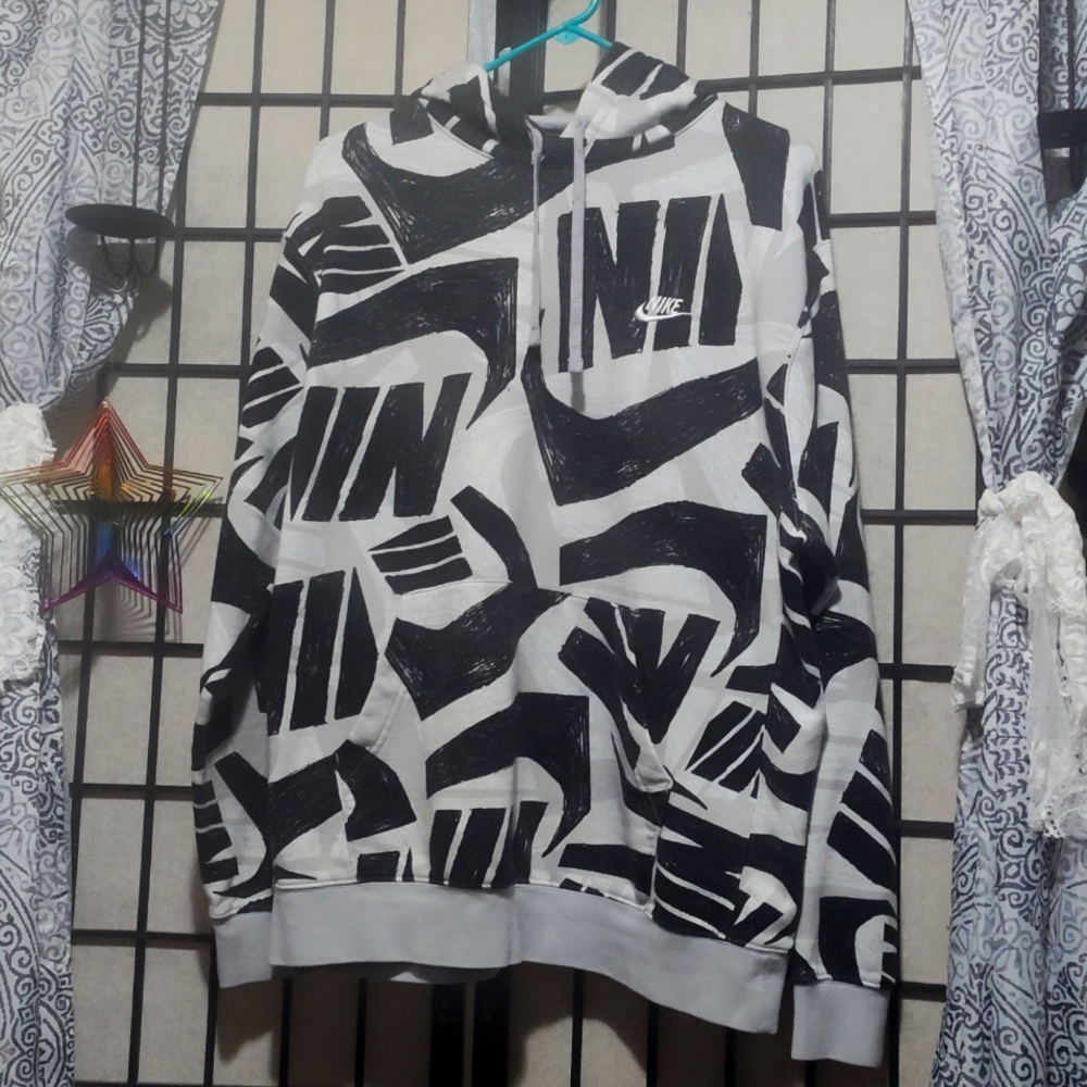 Large black, white and gray Nike Hoodie